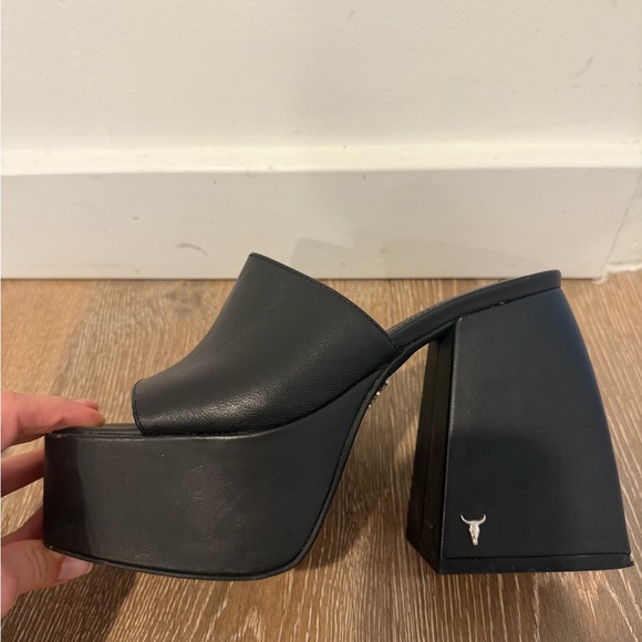 Windsor Smith- Black Platform Mules - Picture 3 of 5